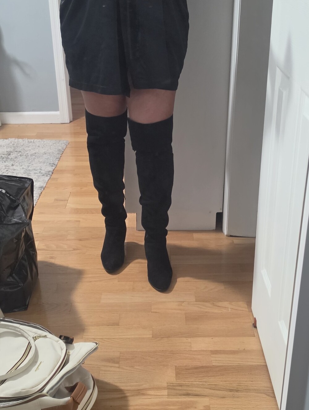 AldoWomen's Over-the-Knee Black Suede Boots - Picture 6 of 9